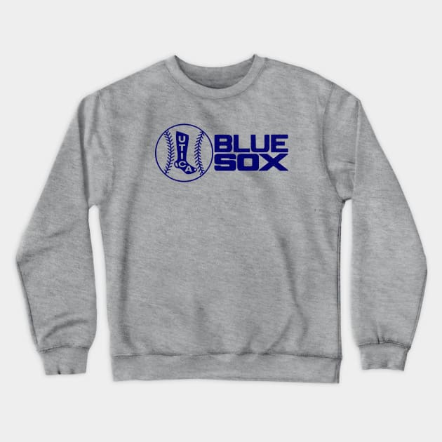 Defunct Utica Blue Sox Baseball Crewneck Sweatshirt by LocalZonly